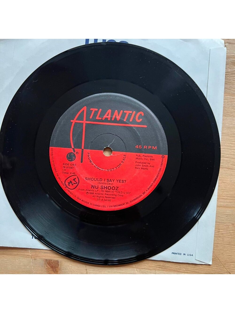 Nu Shooz - Should I say Yes?/Montecarlo Nite 45rpm VG+ R90
